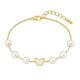 18K Gold Plated Pearl Butterfly Charm Bracelet